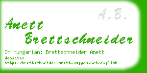 anett brettschneider business card